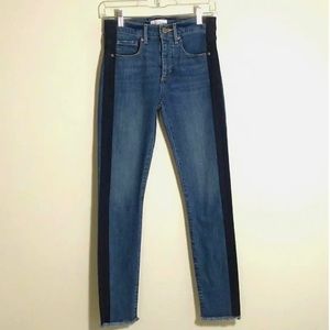 Loft, tuxedo striped, size 6.